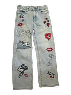 Forever 21 Girls Embroidered and Embellished Jeans Size 7/8